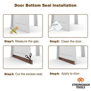 Door Bottom Weather Stripping: Brown - Strongman Tools®