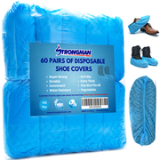 Heavy Duty Disposable Shoe Covers: Blue, 120 Pack, High Grade PP Material