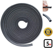 Black U Channel Rubber Edge Trim Protector: 16.4ft / 5 metres - Strongman Tools®