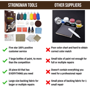 25 Pc DIY Leather and Vinyl Repair Kit: Home Car Boat - Strongman Tools®